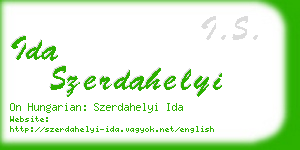 ida szerdahelyi business card